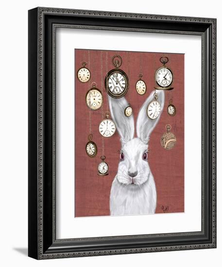 Rabbit Time-Fab Funky-Framed Art Print