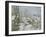 Rabbit Warren at Pontoise, Snow, 1879-Camille Pissarro-Framed Giclee Print