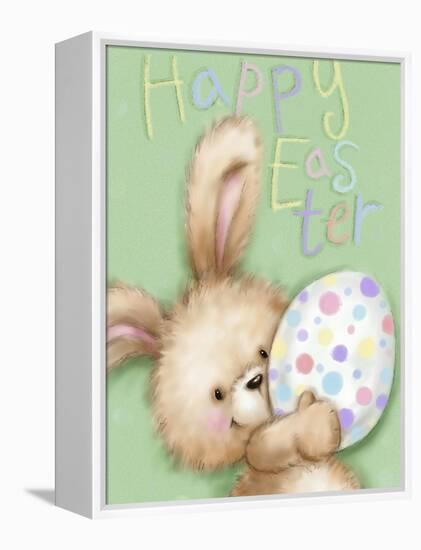 Rabbit with Easter Egg-MAKIKO-Framed Premier Image Canvas