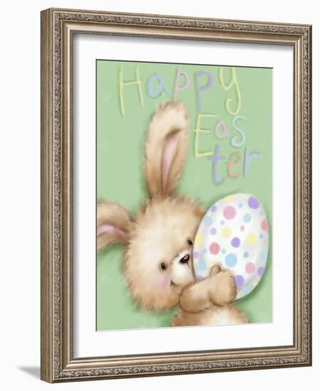 Rabbit with Easter Egg-MAKIKO-Framed Giclee Print