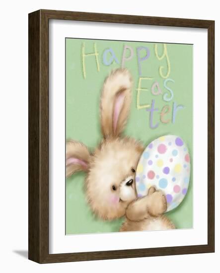Rabbit with Easter Egg-MAKIKO-Framed Giclee Print