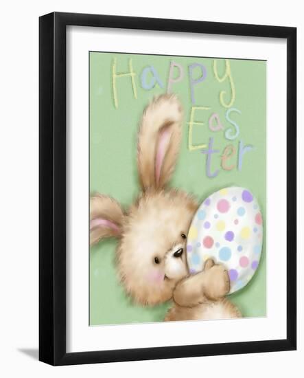 Rabbit with Easter Egg-MAKIKO-Framed Giclee Print