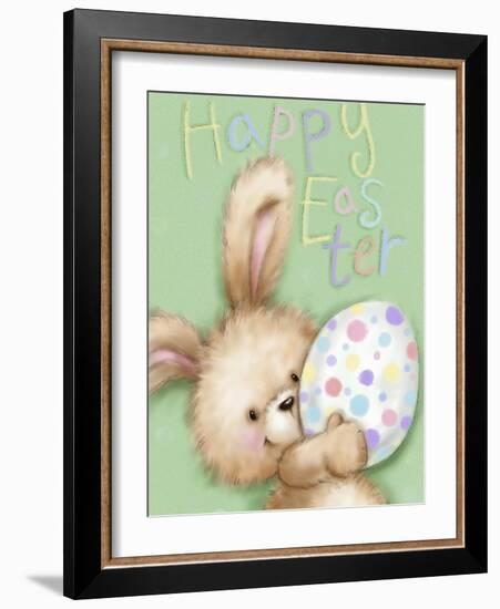 Rabbit with Easter Egg-MAKIKO-Framed Giclee Print