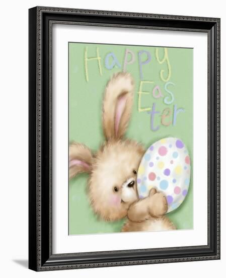 Rabbit with Easter Egg-MAKIKO-Framed Giclee Print