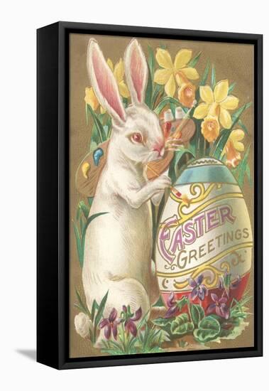 Rabbit with Egg and Daffodils-null-Framed Stretched Canvas