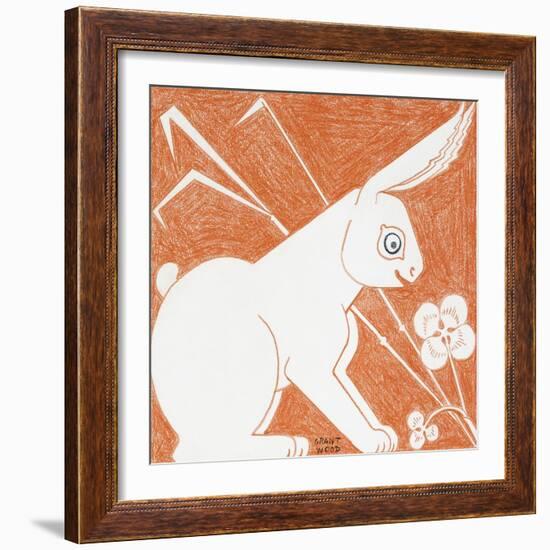Rabbit-Grant Wood-Framed Giclee Print