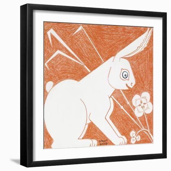 Rabbit-Grant Wood-Framed Giclee Print