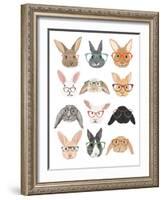 Rabbits in Glasses-Hanna Melin-Framed Art Print