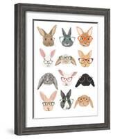 Rabbits in Glasses-Hanna Melin-Framed Art Print