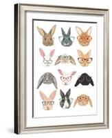 Rabbits in Glasses-Hanna Melin-Framed Art Print