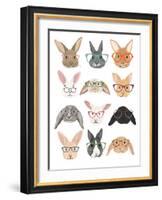 Rabbits in Glasses-Hanna Melin-Framed Art Print