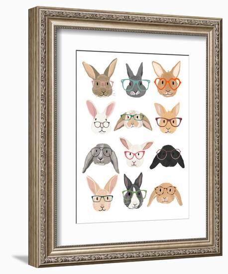 Rabbits in Glasses-Hanna Melin-Framed Art Print