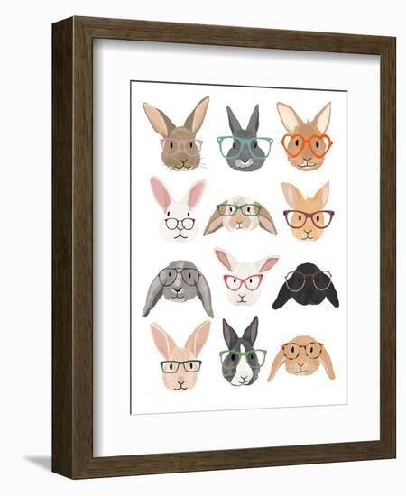 Rabbits in Glasses-Hanna Melin-Framed Art Print