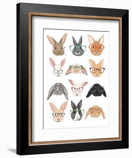 Rabbits in Glasses-Hanna Melin-Framed Art Print