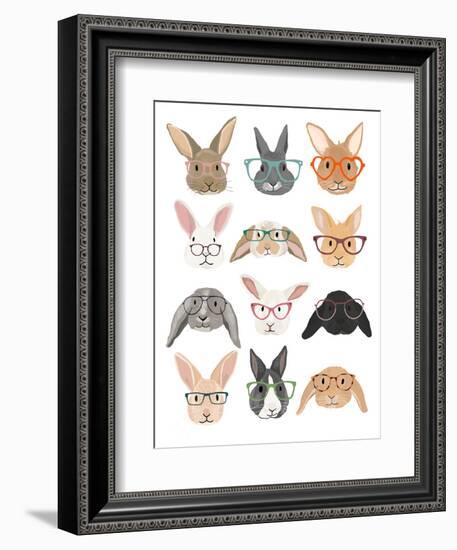 Rabbits in Glasses-Hanna Melin-Framed Art Print