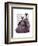 Rabbits in Purple-Fab Funky-Framed Art Print