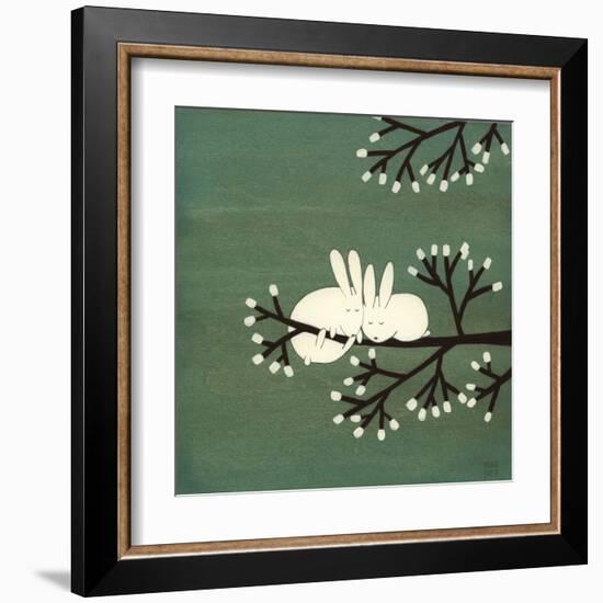 Rabbits on Marshmallow Tree-Kristiana Pärn-Framed Art Print