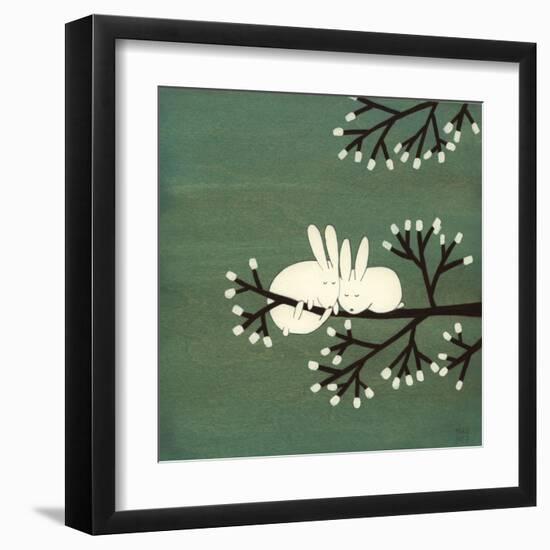 Rabbits on Marshmallow Tree-Kristiana Pärn-Framed Art Print