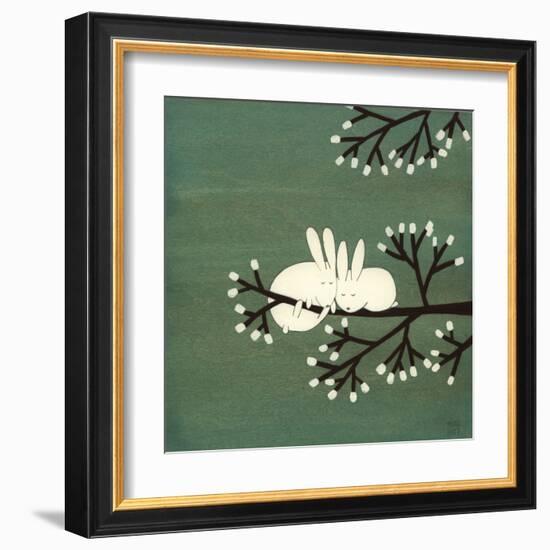 Rabbits on Marshmallow Tree-Kristiana Pärn-Framed Art Print