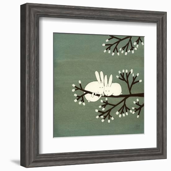 Rabbits on Marshmallow Tree-Kristiana Pärn-Framed Giclee Print