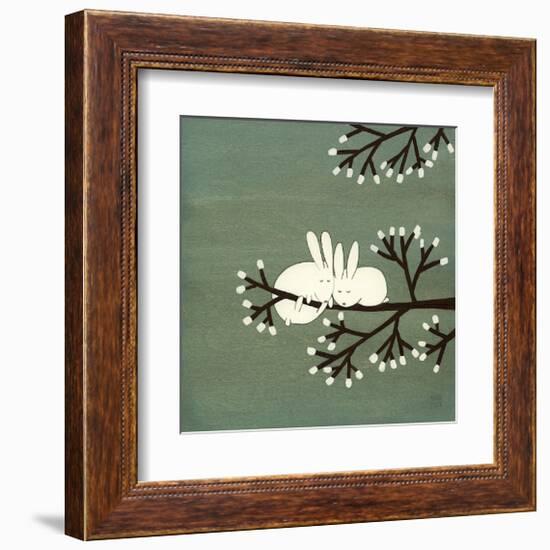 Rabbits on Marshmallow Tree-Kristiana Pärn-Framed Giclee Print