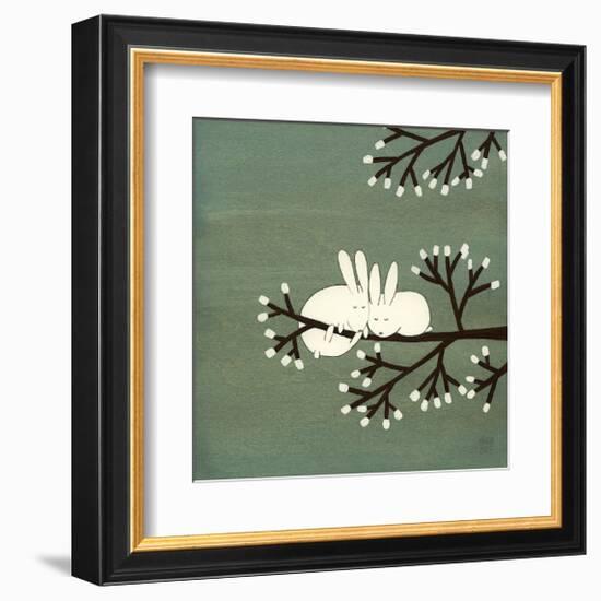 Rabbits on Marshmallow Tree-Kristiana Pärn-Framed Giclee Print