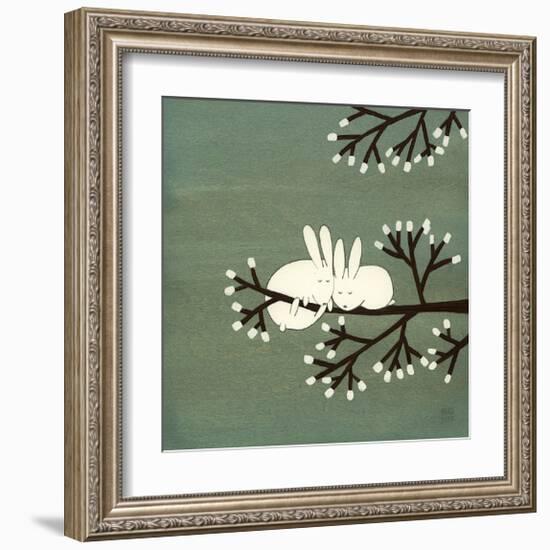 Rabbits on Marshmallow Tree-Kristiana Pärn-Framed Giclee Print