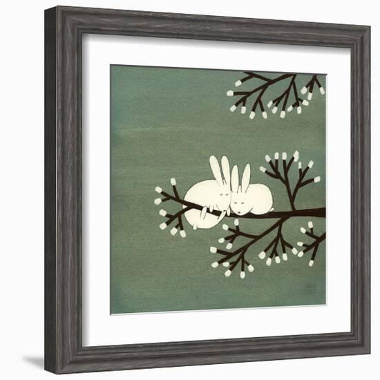 Rabbits on Marshmallow Tree-Kristiana Pärn-Framed Giclee Print