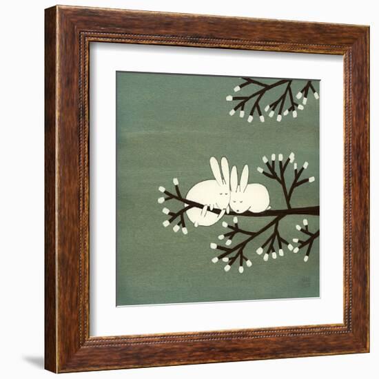 Rabbits on Marshmallow Tree-Kristiana Pärn-Framed Giclee Print