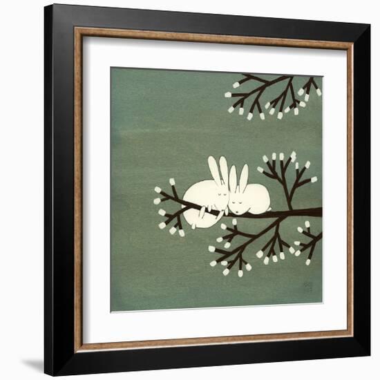 Rabbits on Marshmallow Tree-Kristiana Pärn-Framed Giclee Print