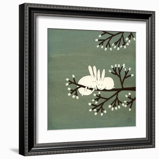 Rabbits on Marshmallow Tree-Kristiana Pärn-Framed Giclee Print