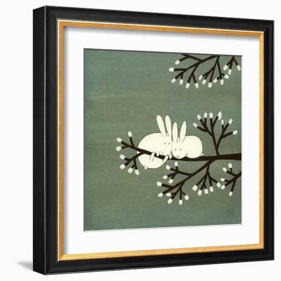 Rabbits on Marshmallow Tree-Kristiana Pärn-Framed Giclee Print