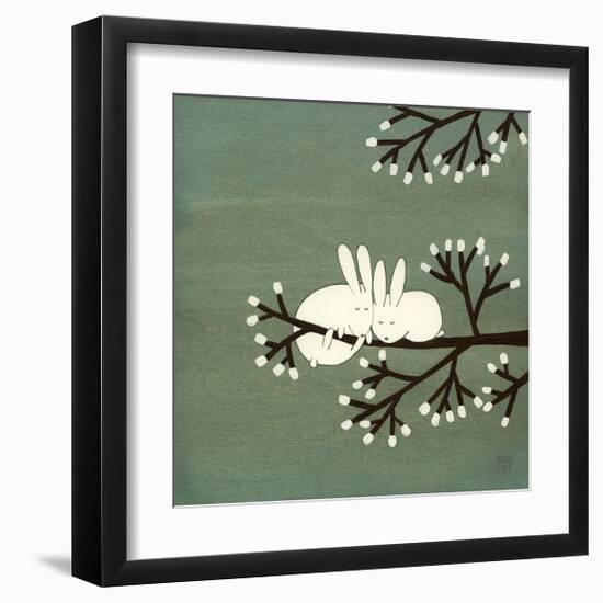 Rabbits on Marshmallow Tree-Kristiana Pärn-Framed Giclee Print