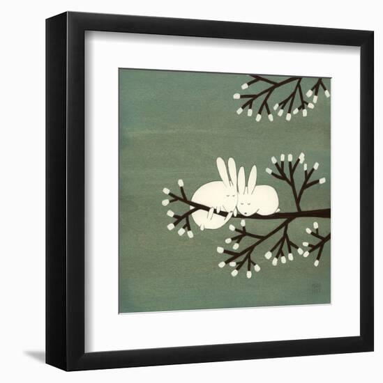 Rabbits on Marshmallow Tree-Kristiana Pärn-Framed Art Print