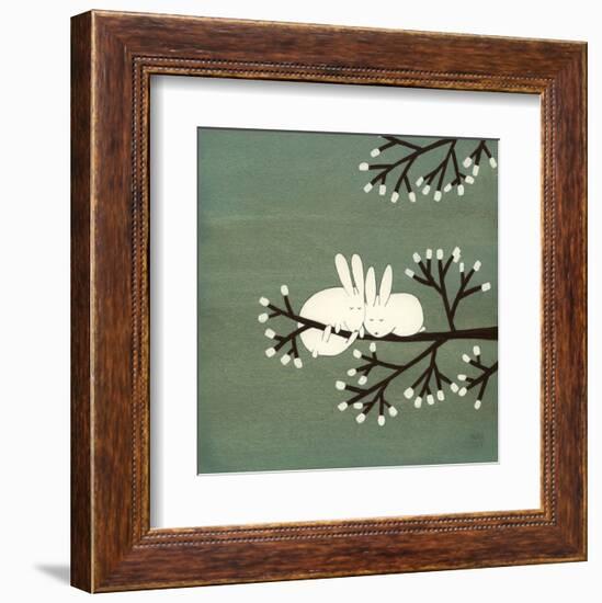 Rabbits on Marshmallow Tree-Kristiana Pärn-Framed Art Print