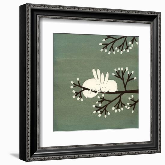 Rabbits on Marshmallow Tree-Kristiana Pärn-Framed Art Print