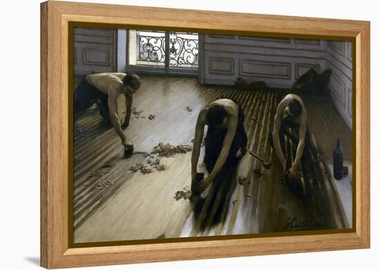 Raboteurs de parquets-Gustave Caillebotte-Framed Premier Image Canvas