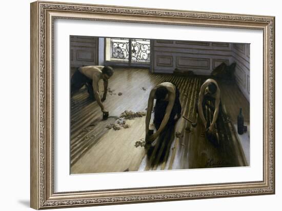 Raboteurs de parquets-Gustave Caillebotte-Framed Giclee Print