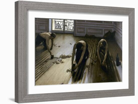 Raboteurs de parquets-Gustave Caillebotte-Framed Giclee Print