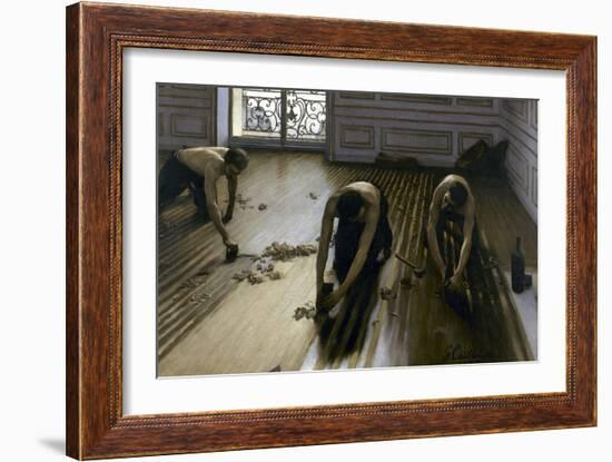 Raboteurs de parquets-Gustave Caillebotte-Framed Giclee Print