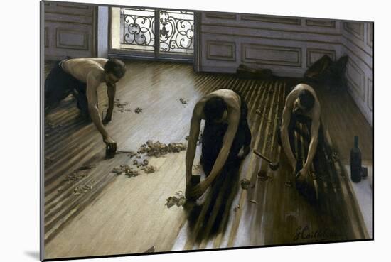 Raboteurs de parquets-Gustave Caillebotte-Mounted Giclee Print