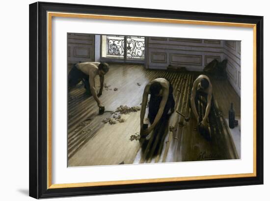 Raboteurs de parquets-Gustave Caillebotte-Framed Giclee Print