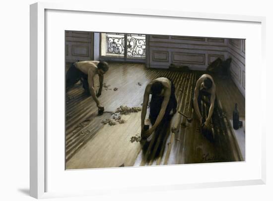 Raboteurs de parquets-Gustave Caillebotte-Framed Giclee Print