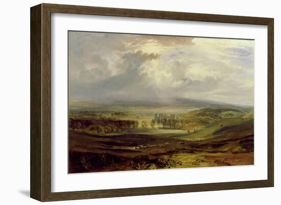 Raby Castle, the Seat of the Earl of Darlington, 1817 (Oil on Canvas)-Joseph Mallord William Turner-Framed Giclee Print