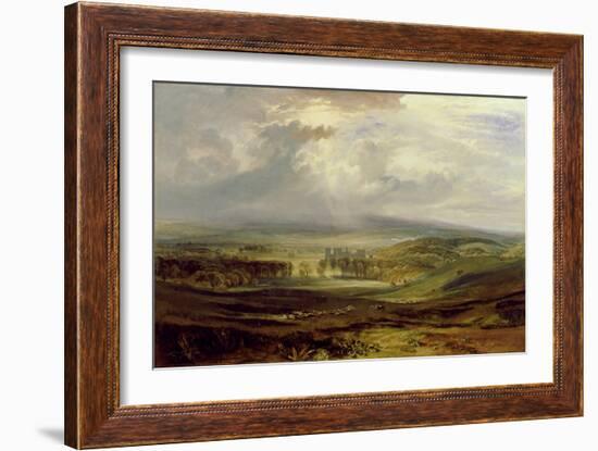 Raby Castle, the Seat of the Earl of Darlington, 1817 (Oil on Canvas)-Joseph Mallord William Turner-Framed Giclee Print