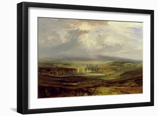 Raby Castle, the Seat of the Earl of Darlington, 1817 (Oil on Canvas)-Joseph Mallord William Turner-Framed Giclee Print