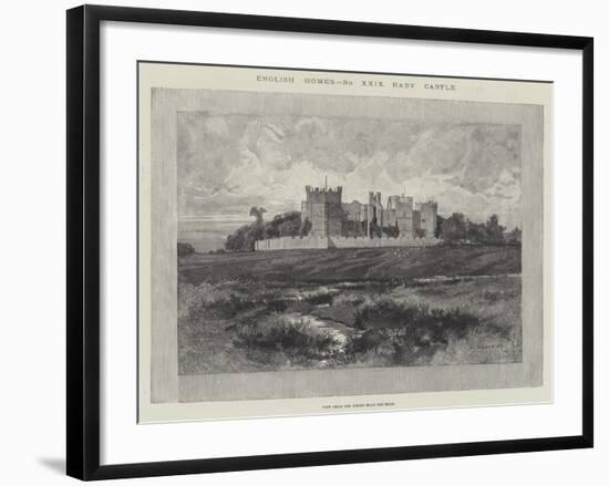 Raby Castle, View from the Fields Near the Road-Charles Auguste Loye-Framed Giclee Print