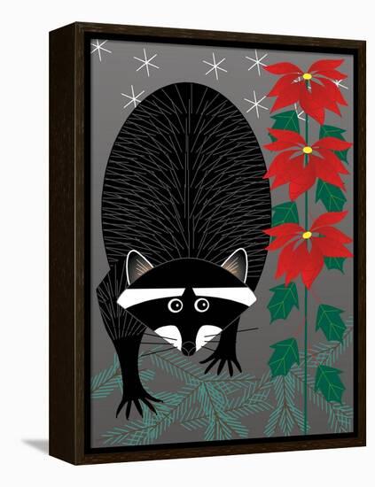 Raccoon Xmas-Marie Sansone-Framed Premier Image Canvas