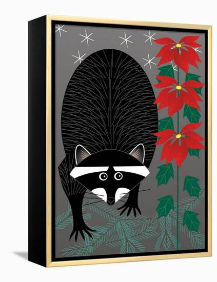 Raccoon Xmas-Marie Sansone-Framed Premier Image Canvas