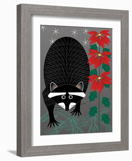 Raccoon Xmas-Marie Sansone-Framed Giclee Print